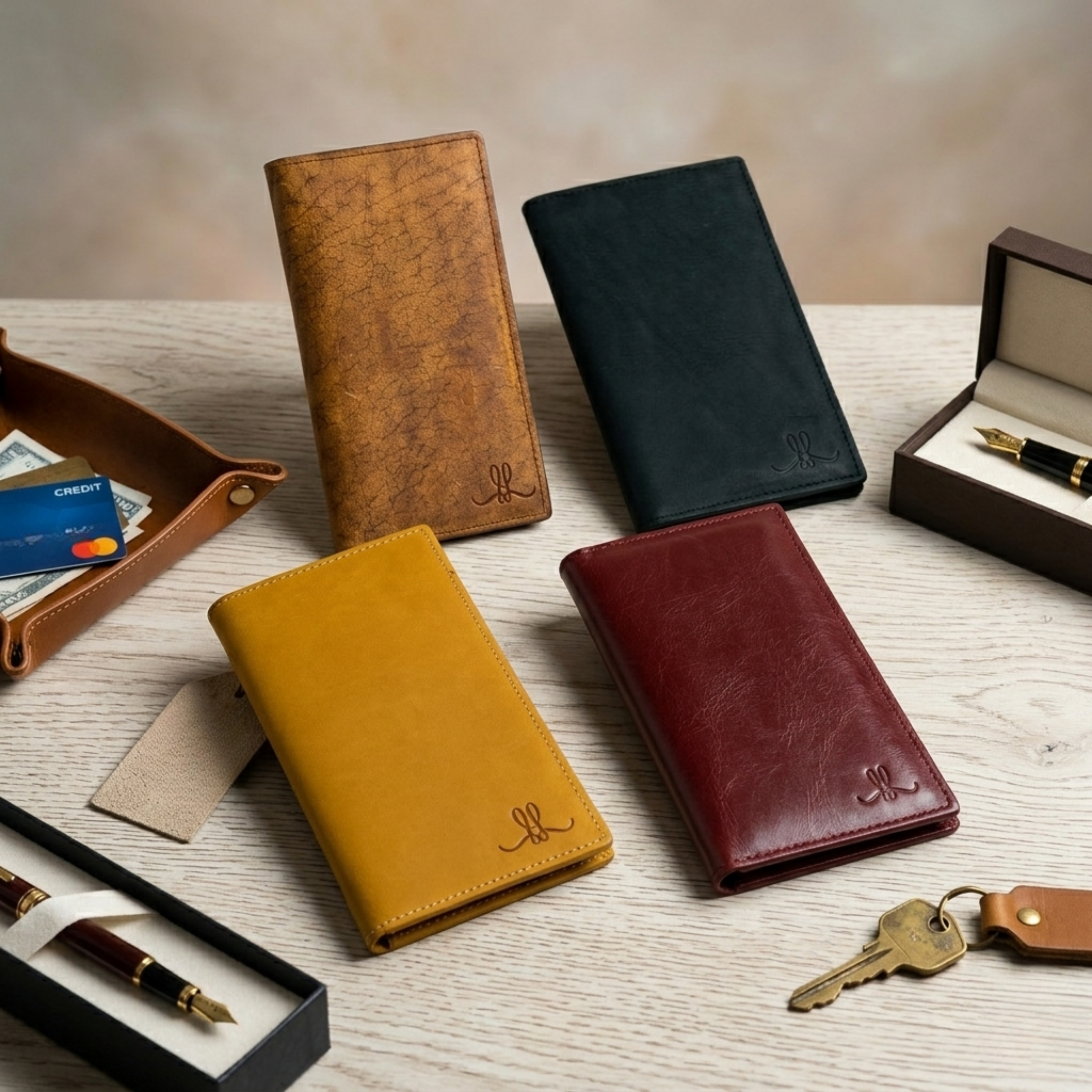 Money Magnet - Men's Long Leather Wallet